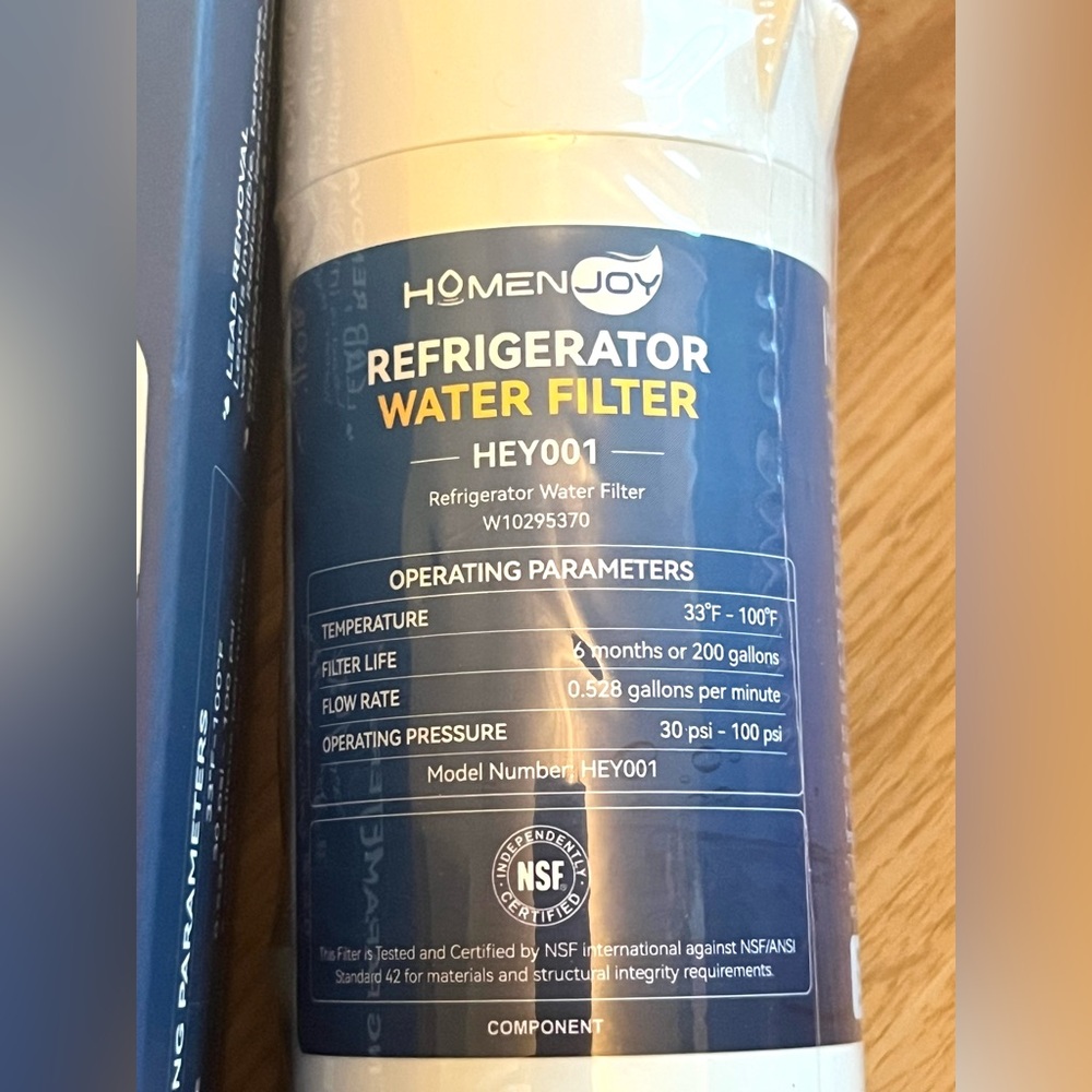 Homenjoy Refrigerator Water Filter HEY001 for Whirlpool W10295370 New